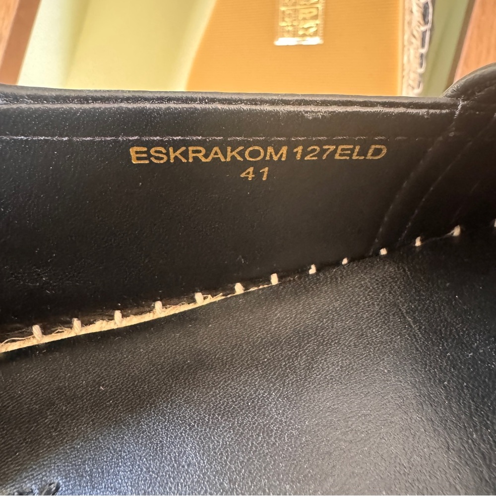BURBERRY Men’s Leather EKD Motif Espadrille Black Size 41 - Picture 10 of 14